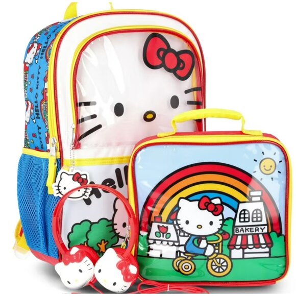 Hello Kitty three-piece set backpack NWT - Picture 1 of 11